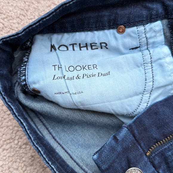 MOTHER The Looker in Love Lust & Pixie Dust Dark Wash Stretch Jeans Size 27 - Picture 8 of 10